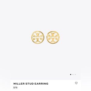 Tory Burch Gold Miller Stud Earrings! New With tags!